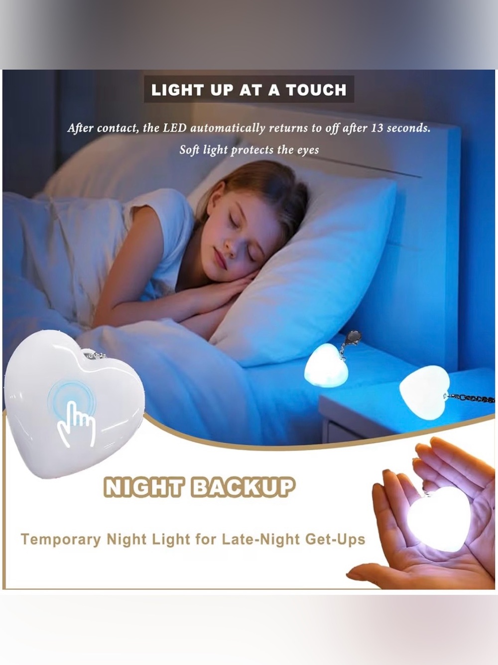 Rechargeable Heart Purse Light ,LED for Purse with Automatic Sensor - Picture 4 of 8